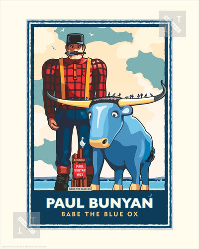 Paul Bunyan Lakeside - Landmark Series Print