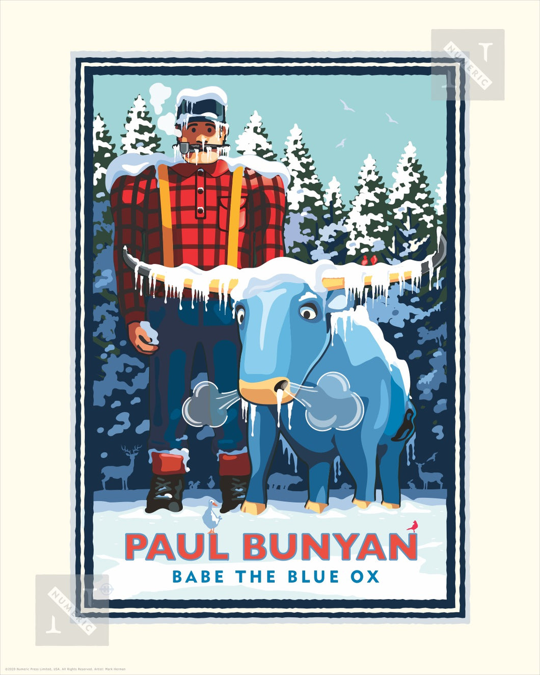Paul Bunyan Winter - Landmark Series Print