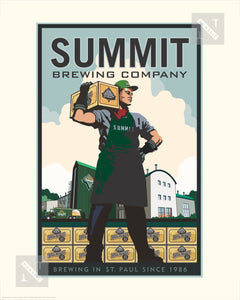Summit Brewing Company Man - Landmark Series Print