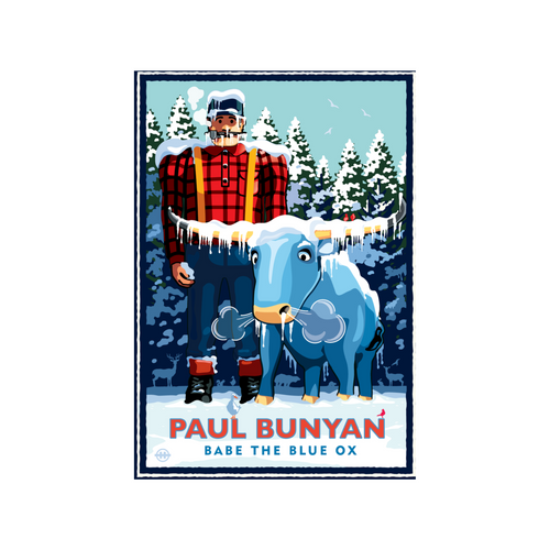 Paul Bunyan Winter - Landmark Series Sticker