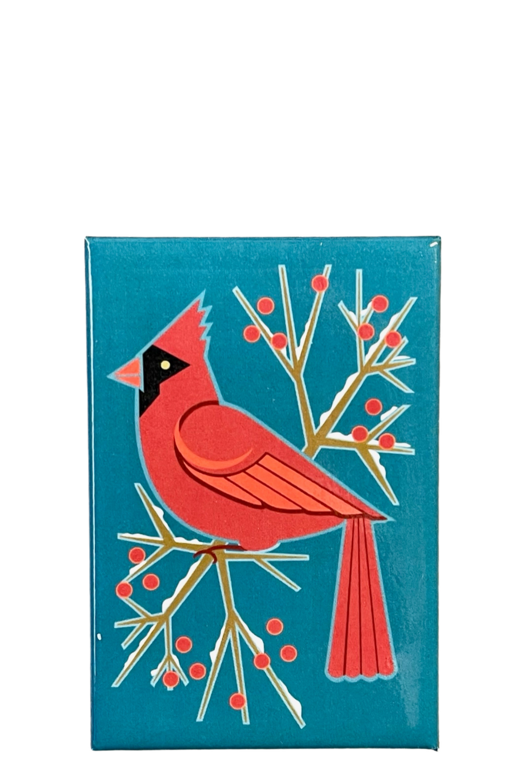 Cardinal + Berries Magnet