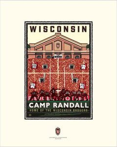 UW-Madison Badgers "Camp Randall On Field" - Landmark University Series Print