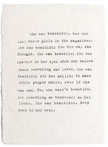 "She Was Beautiful" Handmade Paper Print